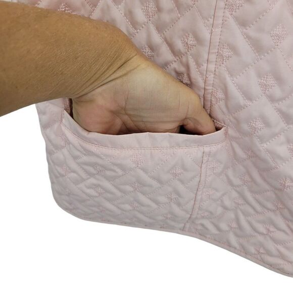 Chico's Vest Quilted Pastel Barbiecore Gorpcore Soft Girl Coquette Pink 3 - Picture 5 of 15